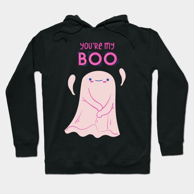 You're My BOO - Simple and sweet Halloween Ghost Hoodie by Ken Adams Store